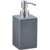 Relaxdays Dispenser di Sapone, 300ml, Portasapone Ricaricabile Manuale, Accessorio Bagno & Cucina, Rettangolare, Grigio