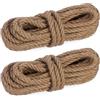 Relaxdays Spago di Iuta 10 mm, 2 Rotoli Juta 10 m Corda Ecosostenibile per Artigianato, Imballaggio, Marrone Naturale