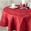 Benson Mills Holiday Elegance - Tovaglia in tessuto jacquard pesante, per vacanze, inverno e Natale (rosso scuro, 178 cm rotonda)