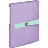 Herlitz 11408994 - Cartella porta documenti formato A4, in pellicola di PP, trasparente, colore: lavanda