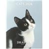 DRAEGER PARIS 1886 - Piccolo calendario da parete 13 x 18 cm 2026 - tema gatti - 12 mesi - carta FSC - illustrazioni staccabili