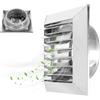 Tokenhigh Griglia di ventilazione, griglia di ventilazione con valvola di ritegno, griglia di protezione in acciaio inox con lamelle mobili, resistente alle intemperie, anti-insetto, per tubi(120 mm)