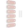 Poliplast - Set da 6 Maniglie, Design lineare moderno per Armadio e Cassetti e cameretta bambini, Articolo 390, Verniciato a mano, Colore Rosa Salmone