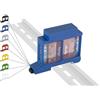 Shelly Hutschienenhalter PW3D Print Worth - Supporto per guida 3D Dual per 9 Shellys serie MINI: 1, 1PM, PM, EM (Plus, G3, G4) DIN Rail Bracket (35 mm) (blu Prime)