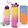 Vikaster Borraccia motivazionale, Borraccia 1l, Senza BPA & Prova di Perdite, Bottiglia Acqua Bambini, Scuola, Bici, Palestra, Yoga, Ufficio