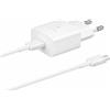 Samsung EP-T1510X Caricatore da 15W, Porta USB-C (con Cavo), white
