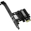 VIMIN Scheda di rete VIMIN 2.5G Base-T PCIe con Realtek RTL8125B - Trasforma il tuo slot PCIe in una porta Ethernet 2.5G, la scheda Ethernet PCI Express 2500/1000/100Mbps supporta Windows e Linux