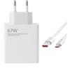 Hobeiy Caricabatterie 67W per Xiaomi, caricabatterie per rapido Redmi Note 14 13 12,con USB C cavo 1M, adattatore 67W per Xiaomi 14 13 12 11 10 Poco F7 Ultra Redmi Turbo 4 Pro,Disponibile per altre marche