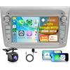Rimoody 2G+64G Autoradio Android per Alfa Romeo MITO 2008-2016 7'' Schermo Tactile Stereo Auto MITO con Carplay Senza Fili Android Auto Navi GPS WiFi Mirror Link Bluetooth FM/RDS/EQ SWC Retrocamera