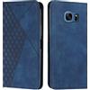 KOUYI Cover per Samsung Galaxy S7 Edge, Custodia Portafoglio,Cover Libro,Pelle Flip/Folio Case con [Funzione di Supporto] [3-Scheda Slot] [Magnetica] Antiurto (Blu)