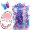 JASVERLIN 50 fermagli per capelli a farfalla per ragazze, accessori per capelli anni '90, mini fermagli per capelli Y2k, piccoli e carini fermagli per capelli per festival, rave, viola blu sfumato