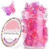 JASVERLIN Mini fermagli per capelli a forma di farfalla, sfumati rosa viola, anni '90, Y2K, piccole clip per donne e ragazze, graziosi accessori per capelli per festival anni '2000, 50 pezzi (lilla