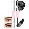 Prreal Mascara in metallo a doppia estremità, mascara da parete a ferro da stiro, impermeabile, 3D curling eyelash mascaras Brushless Brush Washable, Smudge Proof, Non-Clumping, Long Eyelashes Iron