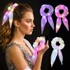 IYOU Scrunchies per capelli Rosa Luminosi Fiocco Elastici per Capelli LED Fermacapelli Coda di Cavallo Fasce Capelli Festival Rave per Donna(Confezione da 3)