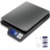 KUBEI Bilancia da cucina, digitale, 5 kg/0,1 g, ricarica USB, bilancia con grande superficie di pesatura in acciaio inox, funzione Tara