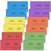 Nezyo 12 Blocchi Numerici 1-1200 per Gettoni Guardaroba, 5 x 10 cm | Blocchetti Numerati Doppi per Biglietti della Lotteria, Strappi Numerati per Eventi, Feste, Fiere, Gettoni Guardaroba