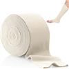 RUNQIN OUTDOOR Benda Supporto Tubolare Elastico, 7,5cm x 10m Bende Support Traspirante, Fascia Garza Braccia Cotone, Bendaggio Fasciatura Elastica Fissaggio Tubo per Braccio Ginocchio, Gambe Inferiore,Caviglia,Polso