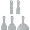sourcing map Set di 5 raschietti per stucco in plastica flessibile, usa e getta, strumento per la pulizia della vernice, per spackling, rattoppatura e riparazione della pittura, grigio