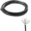 Feuunly Cavo a 7 Conduttori per Rimorchio 2m, Cavo Rimorchio 7x0,5 mm², 12V 24V Cavo Nero Tondi per Rimorchio Caravan Camion Trattori Auto RV (2 Metri)