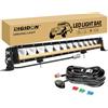 RIGIDON 23 pollici 60cm 80W 8000lm barra led fuoristrada ambra DRL 12V kit | singola fila, luce Led, luci di Lavoro, per auto camion SUV UTE ATV barca 4x4 veicoli offroad, impermeabile, 6000K bianca