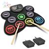 Batteria Elettronica Portatile, 9 Pads Electronic Drum Kit Con 2 Bacchette E Ped