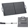 VEVOR Pannello Solare Pieghevole 100 W, Pannello Fotovoltaico Monocristallino Portatile con Uscita MC4, Porte USB-A, Tipo C, IP65 Impermeabile per Centrali Elettriche, da Campeggio, Escursioni