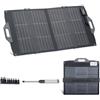 VEVOR Pannello Solare Bifacciale Portatile da 100 W, Pannello Fotovoltaico Monocristallino Pieghevole di Tipo N da 16 BB, Caricabatterie Solare Portatile con Uscita MC4, Tipo C per Campeggio