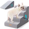Gardner Pet Scala Cani 2 in 1 Pieghevole, 44cm, 4 Gradini, Grigio | Morbido Spugna 35D, Fodera Removibile e Lavabile, Antiscivolo, Impermeabile, per Letto/Divano/Auto