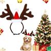 NYZQIW Fascia Natalizia Per Animali Domestici Fascia Per Animali Domestici Di Natale Fascia Natalizia Per Cani e Gatti Regolabile Corna Di Renna Natale Renna Cerchietto Per Natale Feste Cospla Decorazioni