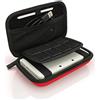 iGadgitz U3610 - Custodia Rigida EVA Compatibile con Nintendo 3DS XL & 2DS XL 2017 - Rosso
