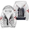 Generic Christian Bible Tattoo Felpa con Cappuccio Foderata in Sherpa Uomo Stampa 3D Gesù Leone Cavalieri Templari Giacca Invernale Calda Harajuku Religulous(Jesus Jacket-5,M)