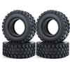 Generic 4 pneumatici in gomma Micro RC Crawler da 1,0 pollici, per tutti i veicoli assiali SCX24 AXI90081 Deadbolt RC Crawler Truck Car (50 mm)