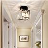 Sxtiger Plafoniera In Cristallo Moderno Nero Lampadari In Cristallo Quadrati A LED E27 Apparecchio Di Illuminazione A Sospensione Per Corridoio Cucina Camera Da Letto Soggiorno Corridoio D'ingresso