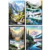 Yiminu.DS Diamond Painting Kit Completo 4 Pezzi, Diamanti Painting Kit 5D Adulti, Pittura Diamante Quadri Con Perline, 30Cm X 40Cm, Dipinto di paesaggio montano