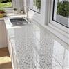 Yenhome Carta Adesiva per Top Cucina Effetto Granito 40x500cm Carta da Parati per Mobili Granito Grigio Pellicola Adesiva per Mobili PVC Plastica Vinile Impermeabile Bagno Cucina Armadio Tabella