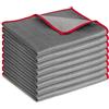 Vortix Confezione da 8 panni in fibra di carbonio - Panno microfibra per vetri senza aloni, ideale per finestre, specchi, schermi e tutte le superfici lisce (rosso, 30 x 30 cm 8 pezzi)