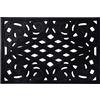 Nicoman Zerbino decorativo per esterni, resistente, drenaggio, sporco, portico, in gomma, antiscivolo, (piccolo, nero, grassetto, 60 x 40 cm)