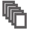 nielsen Conservation Passepartout cartone 2,2 mm, set di 5, formato esterno 24x30 cm cm per formato immagine 15x20 cm, grigio grafite con struttura