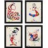Nacnic Un insieme di quattro colori fogli di stile scoppio. Poster Alice nel paese delle meraviglie, fogli di formato A4 Alice, coniglio, cappellaio e gatto senza cornice