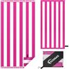 KUOGAS Telo Mare xxl 90×180, Telo Grande In Microfibra Ad Asciugatura Rapida, Telo Bagno Senza Sabbia, Coperta Mare Donna (Rosa rosso)