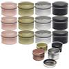 LNGJIN 12 Pezzi Tontenitori per Candele,55 ml Barattolo per Candele,Candele Barattoli Vuoti per la Produzione di Candele,Candele Contenitori,Scatola di Metallo Riutilizzabile con Coperchi,Oro Rosa
