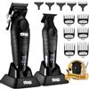 DSP Set di tagliacapelli professionali da uomo, senza fili, da barbiere, DLC, ricaricabile tramite USB, velocità regolabile, blocco da viaggio, a basso rumore
