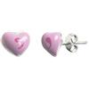 Aka Gioielli® - Orecchini Cuore Smaltato in Argento 925 per Bambina e Ragazza