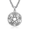 KINGWHYTE Odin/Raven/Celtic Knot Collana in argento sterling 925 con schegge Viking Valknut Odins Nordic Vintage Ciondolo Amuleto Viking Gioielli per Uomo Donna con Catena in Acciaio Inox 55 cm, Argento