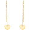 SOFIA MILANI - Orecchini da Donna in Argento 925 - Placcati in Oro - Orecchino a Filo a Cuore Barra - E2677