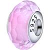 luvhaha Perline in vetro di Murano con nucleo in argento Sterling per braccialetti Pandora Charm per donne, Argento sterling