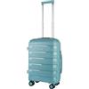 JLY Set di valigie leggere in polipropilene, 3 misure per ogni viaggio, ruote girevoli, serratura TSA, guscio resistente agli urti, Oxford blu , S (55 cm), 1 pezzo
