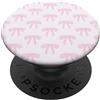 Pastel Pink Ribbons Aesthetic Grazioso motivo con fiocchi estetici rosa pastello PopSockets PopGrip Adesivo