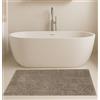 Generico Tappeto da Bagno in Microfibra di Ciniglia Antiscivolo con Fondo Gommato - Ultra Assorbente, Frange Morbide, Lavabile in Lavatrice - Comfort e Sicurezza per il Tuo Bagno (Tortora, 60x120)