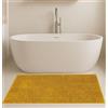 Generico Tappeto da Bagno in Microfibra di Ciniglia Antiscivolo con Fondo Gommato - Ultra Assorbente, Frange Morbide, Lavabile in Lavatrice - Comfort e Sicurezza per il Tuo Bagno (Ocra, 70x140)